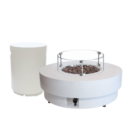 Happy Cocooning vuurtafel set Estate 105 oyster beige