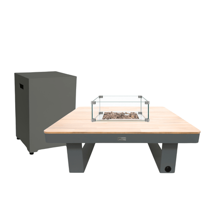 Happy Cocooning Feuertisch-Set Horizon 95 anthrazit