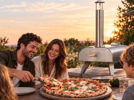 HEAT Pizzaofen mit Pellets Odda Edelstahl