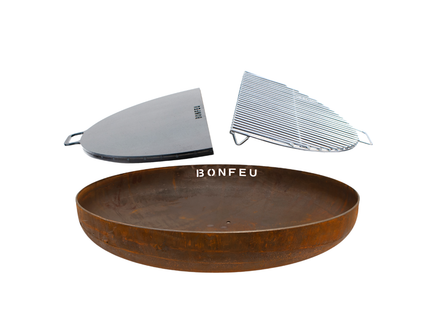 Pakketdeal BonFeu vuurschaal 60 + BonPlancha 1/2 60 + BonGrill 1/2 60