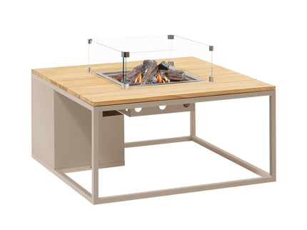 Cosi Feuertisch Cosiloft 100 Sandy Beige / Teak