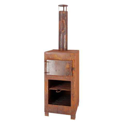 Esschert Terrassenherd + Pizzaofen Rust