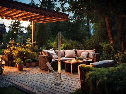 Green Flame Lounge Pellet-Terrassenheizer aus Edelstahl