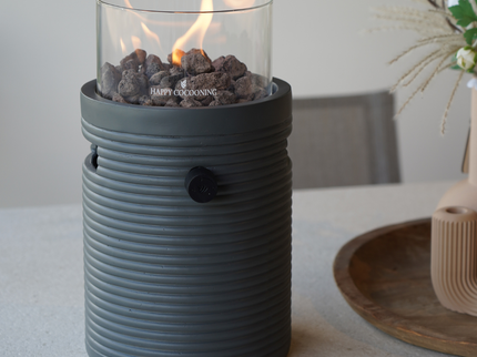 Happy Cocooning Tischfeuer Lumi Groove Anthrazit