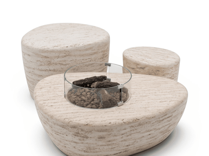 Happy Cocooning Feuertisch Estate Organic 107 travertin