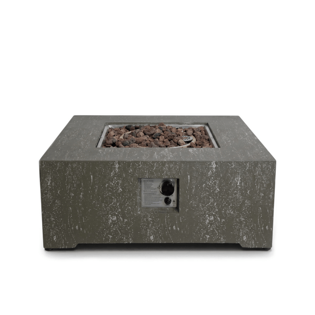 Happy Cocooning Feuertisch Estate Square 88 oscuro travertin