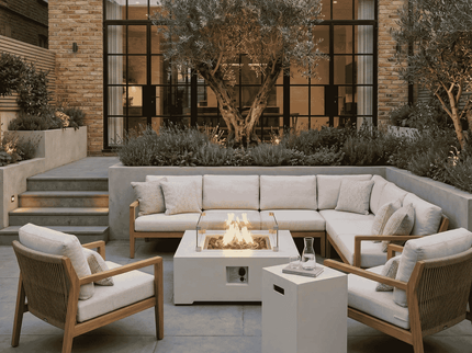 Happy Cocooning Feuertisch Estate Square 88 beige