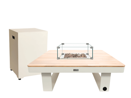 Happy Cocooning Feuertisch-Set Horizon 95 beige