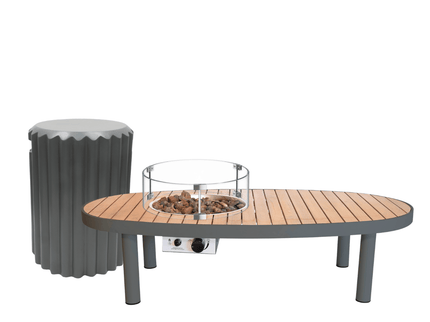 Happy Cocooning Feuertisch-Set Riviera 140 anthrazit