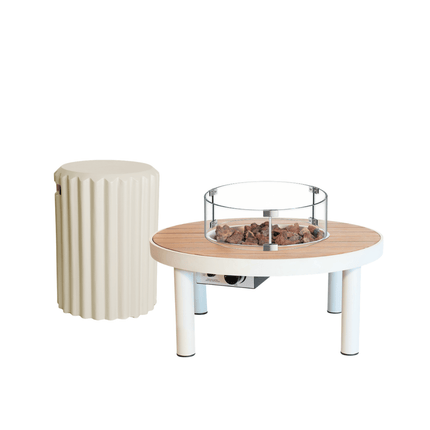 Happy Cocooning Feuertisch-Set Riviera 80 beige
