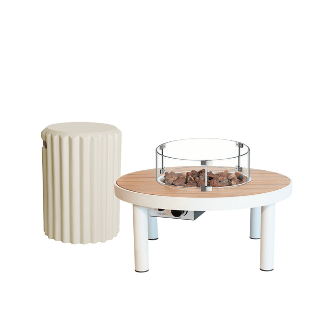Happy Cocooning Feuertisch-Set Riviera 80 beige