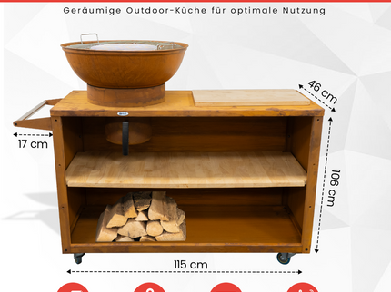 HEAT Trolle Outdoor-Küche Rost