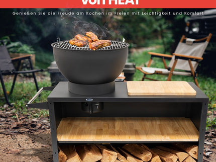 HEAT Trolle Outdoor-Küche Schwarz