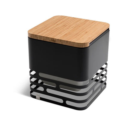Höfats CUBE Feuerkorb schwarz-Flip Set
