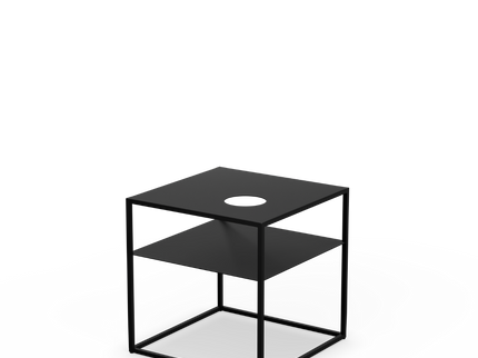 Höfats FIRE FRAME Loungetafel met SPIN air 1200 inbouw