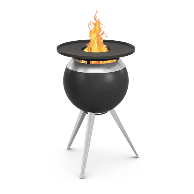 Höfats MOON 45 rauchfreier Feuerkorb mit Plancha