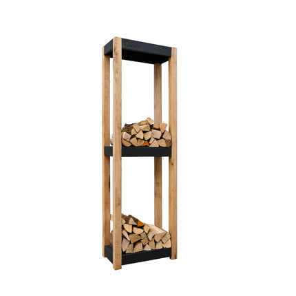 Quoco Houtopslag Cremagliera Donkergrijs  (3 afm.)-225x70cm