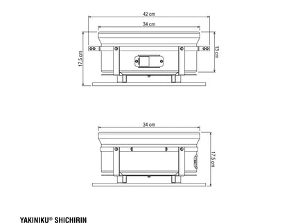 YAKINIKU Tischgrill Shichirin MEDIUM Rund