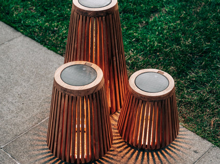 ZOLUNA solar vloerlamp Lon L teak